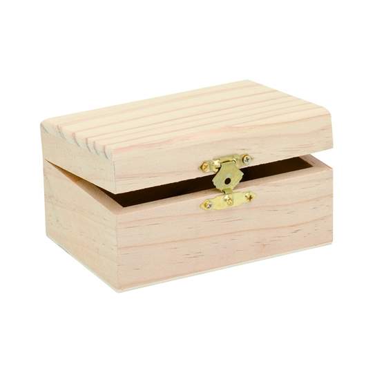 Rechthoekig houten doosje 11,5x8x6cm